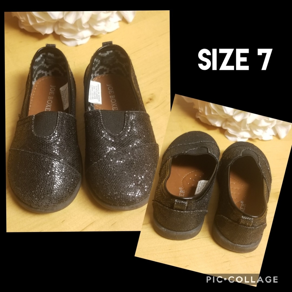Joe Boxer glitter slip ons size 7